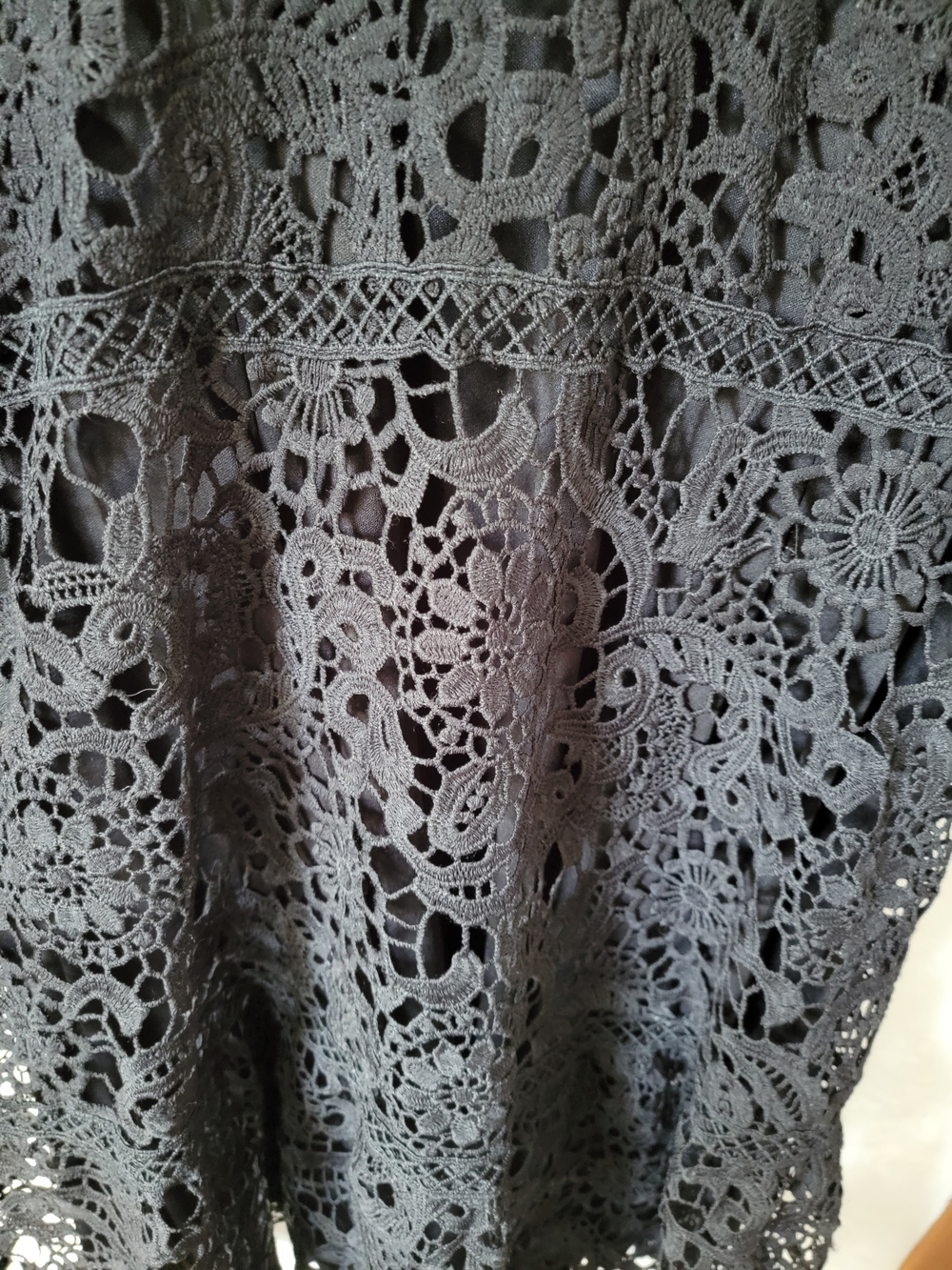 JessaKae Black Crochet Lace Midi Dress Bell Sleeves XXXL - Picture 10 of 16